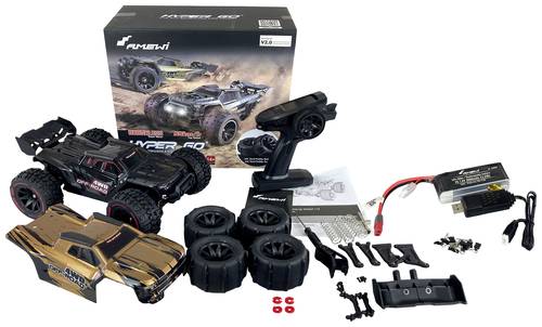 Amewi Hyper GO Schwarz, Gold Brushless 1:14 RC Modellauto Elektro Truggy Allradantrieb (4WD) RtR 2,4 von AMEWI