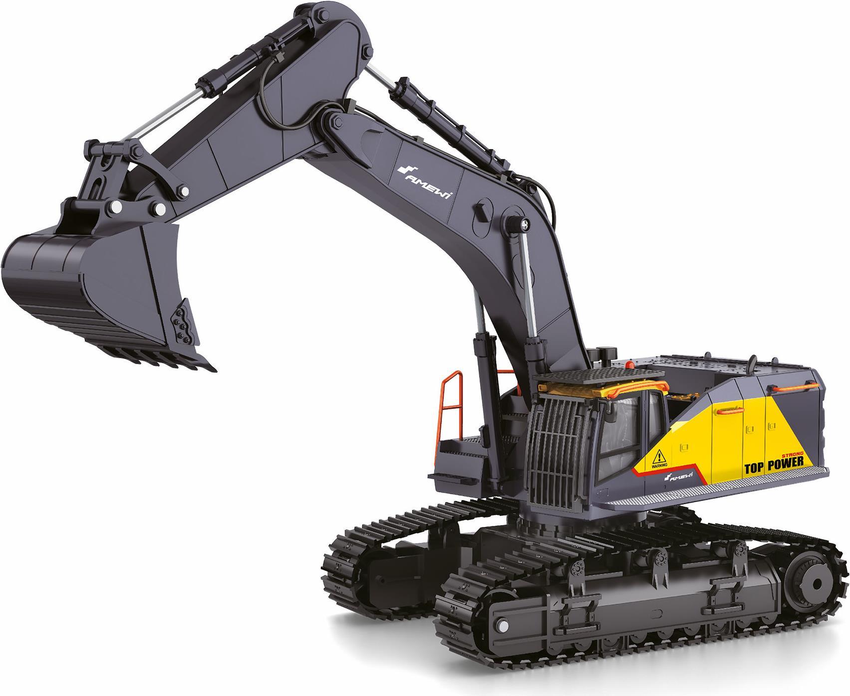 Amewi crawler excavator ACV730 - Bagger - Elektromotor - 1:14 - Betriebsbereit (RTR) - Schwarz - Gelb - Metall - Kunststoff (22431) von AMEWI