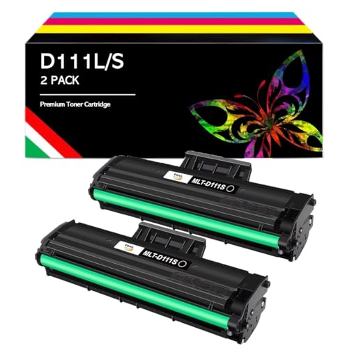 MLT-D111S Ersatz kompatibel für Samsung D111S MLT-D111L Toner für Xpress M2026W M2026 M2070FW M2070 M2070W M2070F M2020 M2020W M2021 M2021 21W M2 022 M2022W M2071 M2071W M2078W (Schwarz, 2-Pack) von AMG Sales