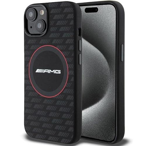 AMG AMHMP15S23SMRK Hülle für iPhone 15/14 / 13 6.1" Schwarz hardcase Silicone Carbon Pattern von AMG