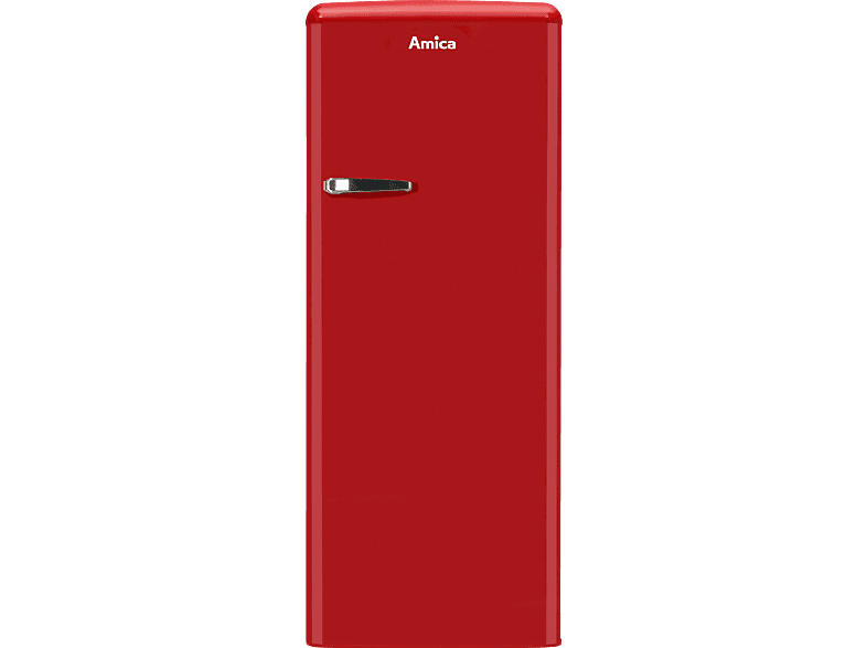 AMICA KSR 364 150 R Retro Edition Kühlschrank (218 l, E, 1440 mm hoch}, Chili Red) von AMICA