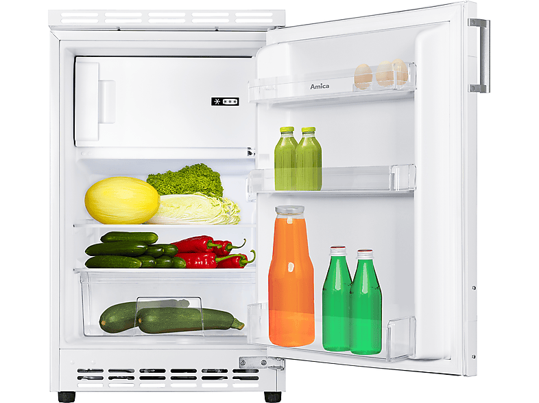 AMICA UKSD 361 951 Unterbau-Kühlschrank, 815 mm Nische Kühlschrank (82 l, E, hoch}, Weiß) von AMICA