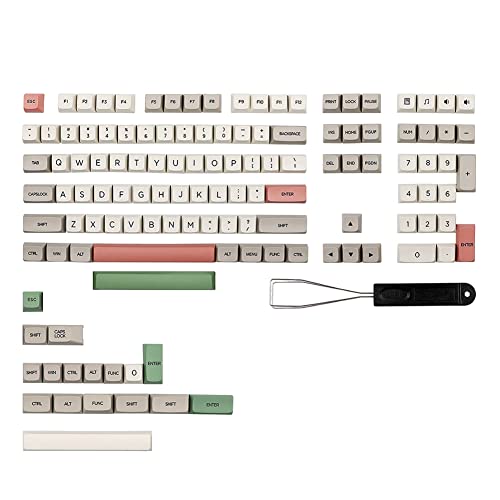 AMIUHOUN 126 Tastenkappen XDA PBT Sublimationshöhe Mechanische Tastatur-Tastenkappen für Cherry MX Switch 64 68 84 87 98 von AMIUHOUN