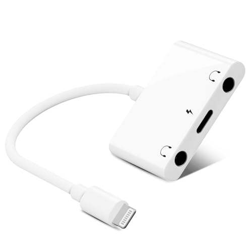 AMLLXEN iPhone Kopfhörer Adapter, 3 in 1 iPhone 3.5mm Adapter Klinke Audio Adapter Splitter Adapter mit Ladeanschluss, Kompatibel mit iPhone 14/13/12/11/X/8/8/7/6,Pad/Pod, Unterstützt alle iOS System AMLLXEN iPhone Kopfhörer Adapter, 3 in 1 iPhone 3.5mm Adapter Klinke Audio Adapter Splitter Adapter mit Ladeanschluss, Kompatibel mit iPhone 14/13/12/11/X/8/8/7/6,Pad/Pod, Unterstützt alle iOS System von AMLLXEN