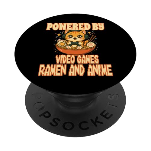 Chat Geek Ramen, Videospiele & Anime PopSockets Klebender PopGrip von AMM - Anime Manga Manhwa