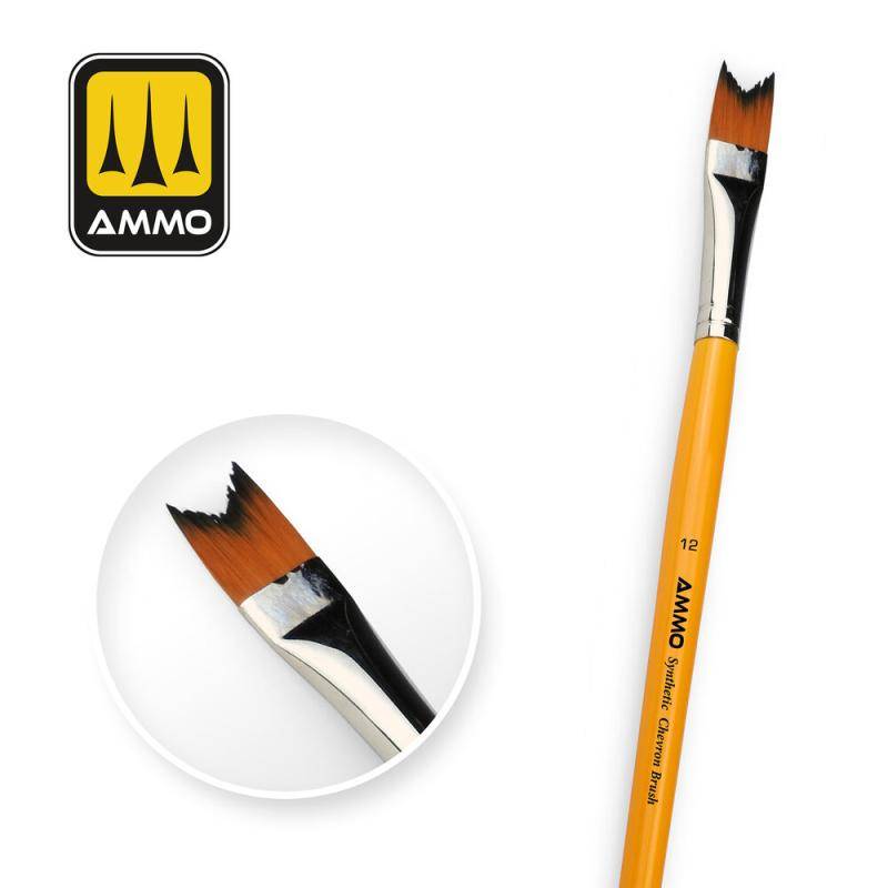 12 Synthetic Chevron Brush von AMMO by MIG Jimenez