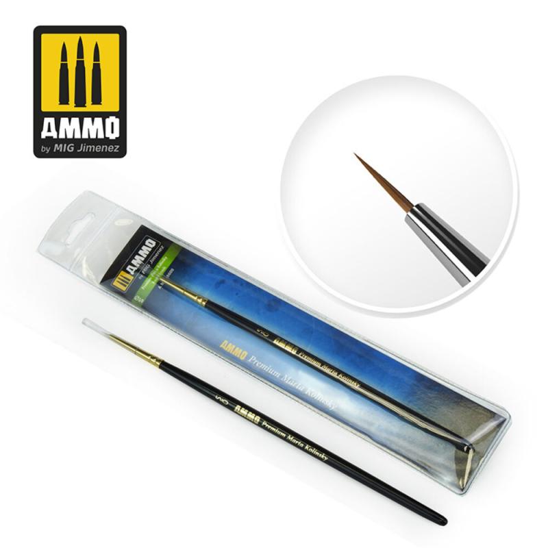 5/0 Premium Marta Kolinsky Round Brush von AMMO by MIG Jimenez