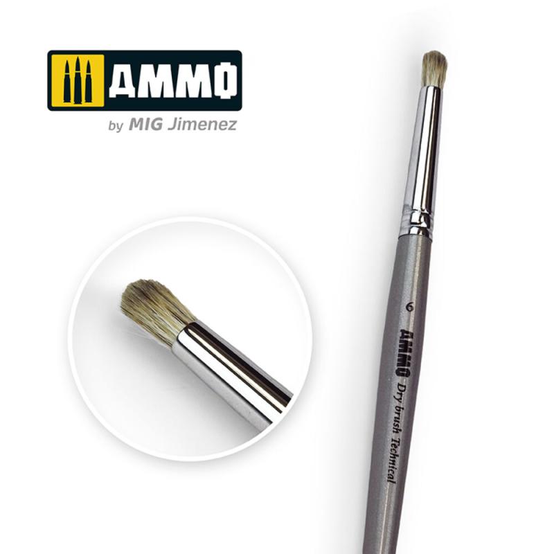 6 AMMO Drybrush Technical Brush von AMMO by MIG Jimenez