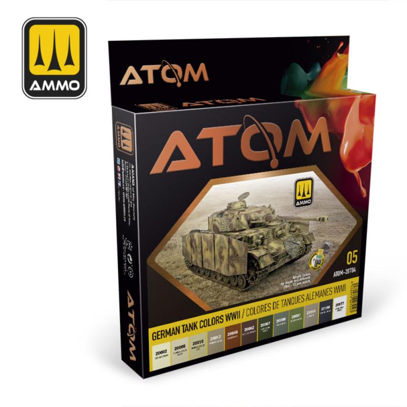 ATOM-German Tank Colors WWII von AMMO by MIG Jimenez