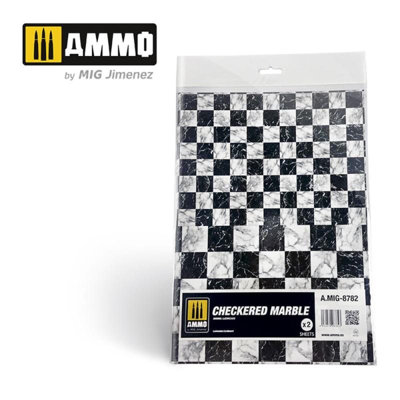 Checkered Marble. Sheet of Marble - 2 pcs. von AMMO by MIG Jimenez