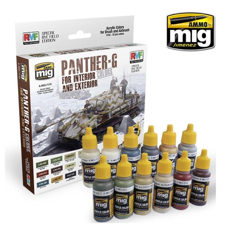 Panther-G Colors for Interior and Exterior (Special RYEFIELD Edition) von AMMO by MIG Jimenez