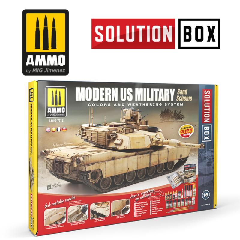 SOLUTION BOX 16 - Modern US Military Sand Scheme von AMMO by MIG Jimenez