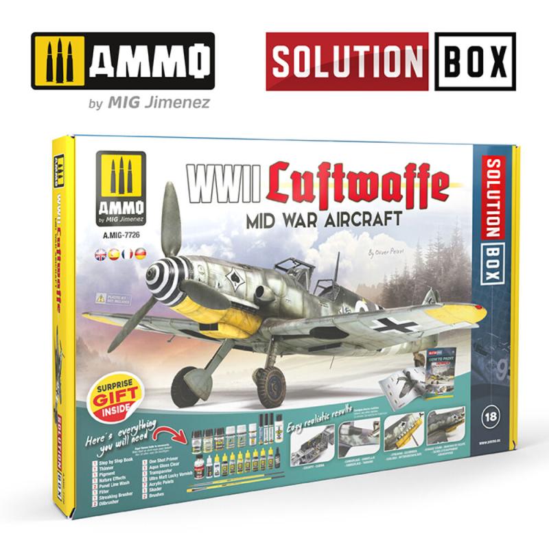 SOLUTION BOX 18 - WWII Luftwaffe Mid War Aircraft von AMMO by MIG Jimenez
