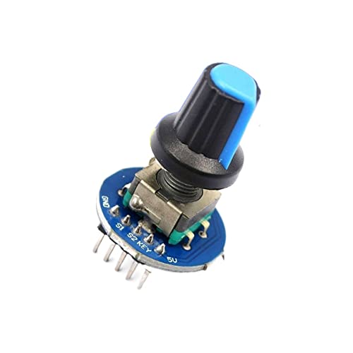 1 Stück mit Schalter, Drehgebermodul for die Entwicklung von Ziegelsensoren, runde Audio-Drehpotentiometer-Knopfkappe, EC11-Sensoren AMNzOgOdL von AMNOOL