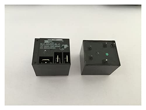 10 Stück T91 SLC-05VDC-SL-C schwarzes elektrisches PCB-Leistungsrelais 30A 250VAC 5-polig KHzIgRdY von AMNOOL