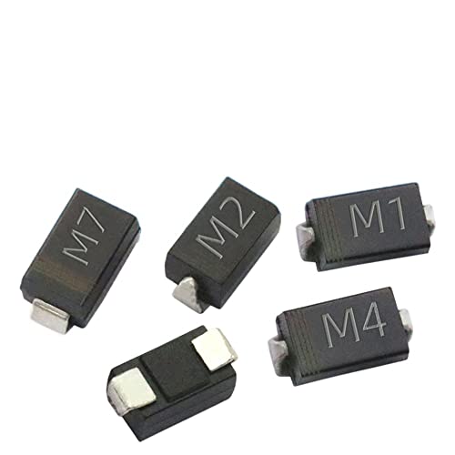 100-teiliges SMD-Schnellschalt-Schottky-Dioden-Sortiment-Set M7 1N4007 M4 1N4004 M1 1N4001 M2 1N4002 Schottky-Dioden-Set AMNzOgOdL (Color : M1 1n4001) von AMNOOL