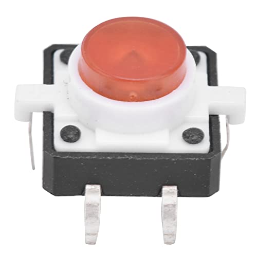 20 Stück Takt-Tastenschalter, LED-Mikro-Moment-taktiler Drucktastenschalter, 4-polig, 12 x 12 x 7,3 mm KHzIgRdY (Color : Red) von AMNOOL