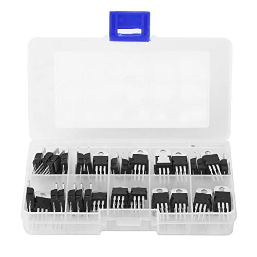 60-teiliges 10-Werte-Transistor-Kit L7805CV LM317t, Depletion-Mode-Transistor-Sortiment mit Aufbewahrungsbox KHzIgRdY 60-teiliges 10-Werte-Transistor-Kit L7805CV LM317t, Depletion-Mode-Transistor-Sortiment mit Aufbewahrungsbox KHzIgRdY von AMNOOL