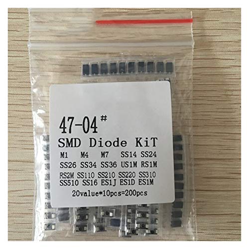 Diode 200 Stück/Lot SMD-Diode, sortiertes Kit, 20 Werte, 10 Stück, enthält SS110 SS220 SS210 SS310 SS510 SS16 SS26 SS34 SS36 ES1J ES1D M7 M4 US1M Dioden AMNzOgOdL Diode 200 Stück/Lot SMD-Diode, sortiertes Kit, 20 Werte, 10 Stück, enthält SS110 SS220 SS210 SS310 SS510 SS16 SS26 SS34 SS36 ES1J ES1D M7 M4 US1M Dioden AMNzOgOdL von AMNOOL