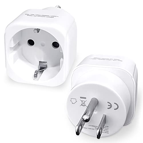 USA Adapter Stecker Reiseadapter Steckdosenadapter: Typ B Steckdosen Reisestecker für Mexiko Thailand Kanada Philippinen - Deutschland zu Amerika Reise Netzadapter - 2 Stücke von AMOBON