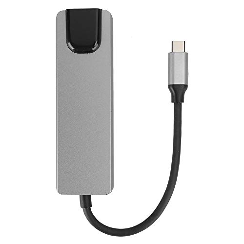 AMONIDA 5-in-1-USB-C-Hub, Gigabit-Ethernet-HDMI-USB-C-Hub, 4K-Laptop für Mobiltelefone von AMONIDA