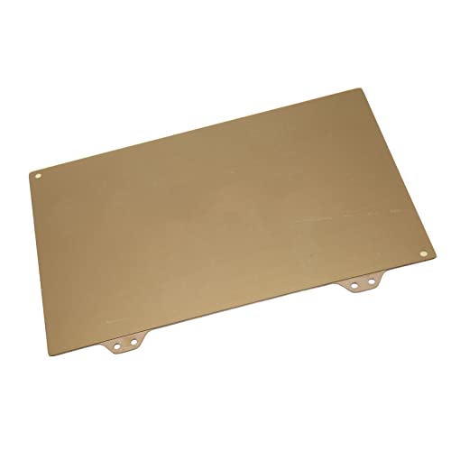AMONIDA Heißbettplatte für Drucker, Hochfeste 3D-Drucker-Goldstahlplatte Zur Replikation (Pulverisierte Stahlbleche) von AMONIDA