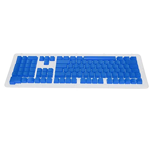 AMONIDA Hintergrundbeleuchtete Tastenkappen, Transparente, Matte, Hochfeste DIY-Verschleißfestigkeit, Mechanische Tastatur mit 61/87/104 Tasten (Blau) von AMONIDA