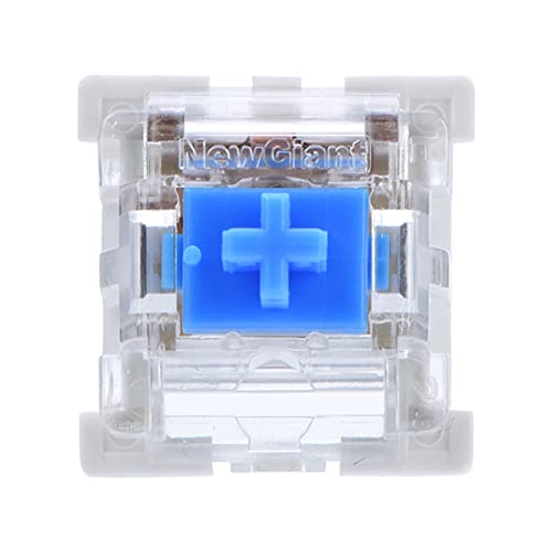 AMONIDA Mechanischer Tastaturschalter, 1,8-mm-Auslöser, Toller Sound, Blauer Netzschalter, für Mechanische Tastatur, LED-Hintergrundbeleuchtung, Brillantes Blau + Weiß von AMONIDA