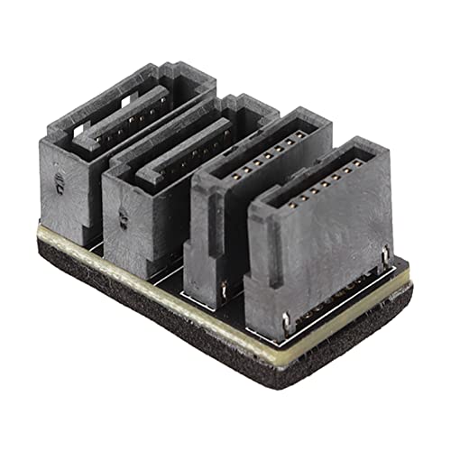 AMONIDA SATA 7Pin Adapter 180 Grad Lenkung Schwarz Motherboard SATA 7Pin Schnittstelle für Office für PC (Für PH572 180 Grad) von AMONIDA