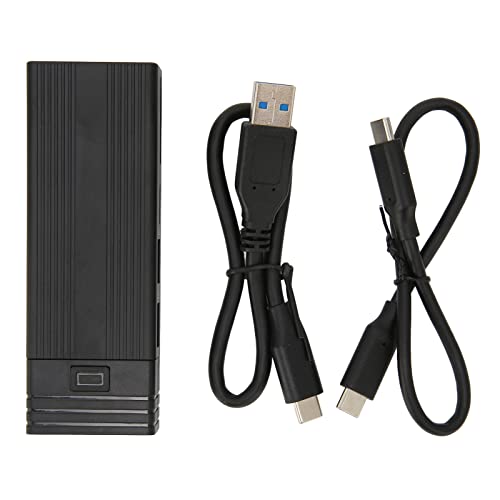 AMONIDA USB-C-SSD-Gehäuse, Benutzerfreundliches 10-Gbit/s-Aluminium-Kühlkörper-Type-C-SSD-Gehäuse für Computer (Schwarz) von AMONIDA
