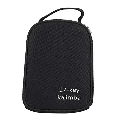 Kalimba-Etui, tragbares Anti-Impact-Gehäuse mit Riemen Kalimba-Handtaschenbox, stoßfest Schwarz 17 Tasten für Kalimba Thumb Finger Piano von AMONIDA