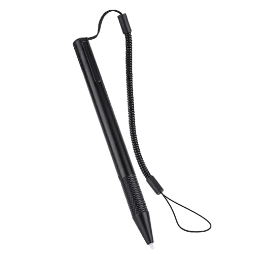 Touchscreen-Stift Stylus, Stylus Touch Pen, 13 cm Leichtgewicht Hochempfindlich Breite Kompatibilität Langlebig für das Home Office mit Springseil Schwarz von AMONIDA