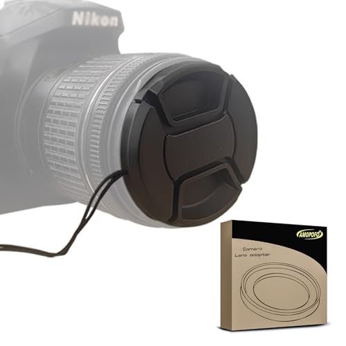 52mm Kamera Objektivdeckel,Objektivdeckel oder Zentrum Pinch Objektivdeckel für Nikon,for Canon, for Sony und andere DSLR-Kameras (52mm Kamera Objektivdeckel) von AMOPOFO