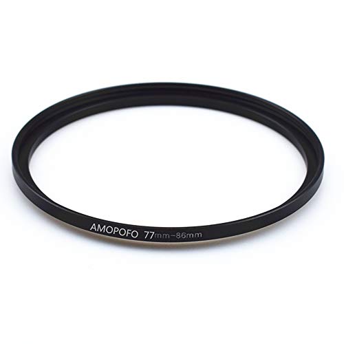 77mm-86mm Step up Filteradapter Ring - Metall Filter Adapterring von Kamera Objektiv mit 77mm Filtergewinde auf 86mm Filter-Ring Zubehör von AMOPOFO