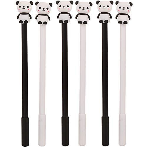 Cartoon Gelstifte 6pcs Panda-form 0.5mm Nadel Black Ink Neutral Pens Reizende Kind-briefpapier-schule Büro Schreibwaren von AMOYER