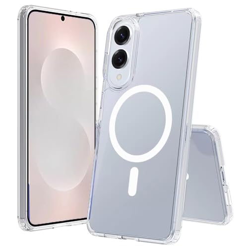 Schutzhülle für Samsung Galaxy S25 Edge, transparent, kompatibel mit Mag-Safe und kabellosem Laden, robust, stoßfest/staubdicht, 3-lagig, robust, langlebig, dünn, Silikon, Handyhülle für S25 Edge Schutzhülle für Samsung Galaxy S25 Edge, transparent, kompatibel mit Mag-Safe und kabellosem Laden, robust, stoßfest/staubdicht, 3-lagig, robust, langlebig, dünn, Silikon, Handyhülle für S25 Edge von AMPLE