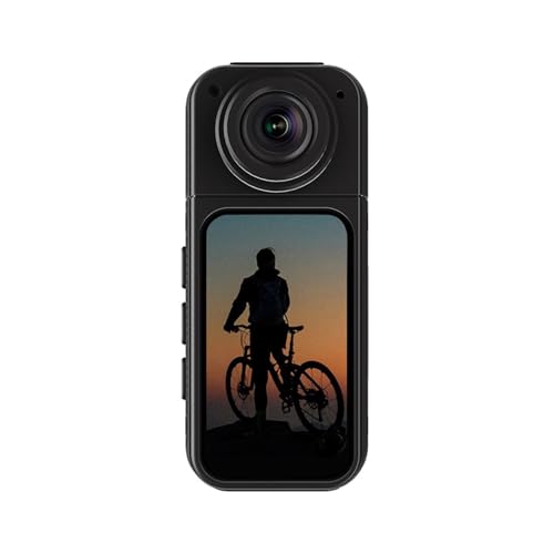 AMRTTWY Action-Kamera, Daumenkamera 2,7K HD 180° drehbar WiFi Sport Action Kamera Fahrradrekorder Magnetischer Outdoor Mini DV Camcorder,für Radfahren, Motorrad(Black,128G+Card Reader) von AMRTTWY