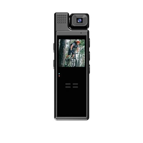 AMRTTWY Action-Kamera, Tragbare Mini-Actionkamera mit 4K HD, WLAN, Rückclip, 180 ° drehbar, IR-Nachtsicht, Sportkamera, Videorecorder for Reisefahrradfahrer,für Radfahren, Motorrad(256G) von AMRTTWY