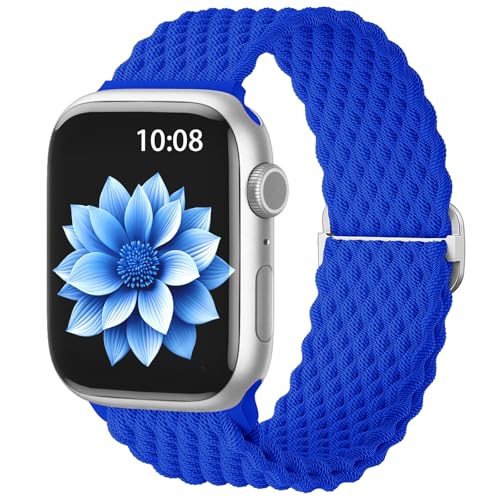AMSKY Geflochten Band Kompatibel mit Apple Watch Armband 40mm 46mm 44mm 45mm 41mm 42mm 38mm 49mm Damen Herren, Textil Stoff Kompatibel mit iWatch Armband Se Ultra Series 10 9 8 7 6 5 4 3 2 1 von AMSKY
