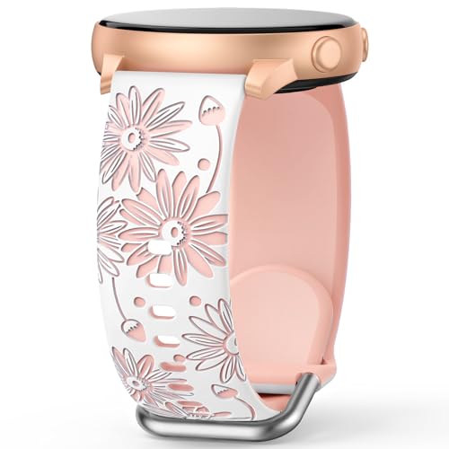AMSKY Zweifarbig Floral Silikon Armband Kompatibel mit Samsung Galaxy Watch 7 6 5 4 Active 2 40mm 44mm, Watch 6 4 Classic 43mm 47mm 42mm 46mm, 5 Pro 45mm, 20mm Blumen Muster Graviert Armband für Damen AMSKY Zweifarbig Floral Silikon Armband Kompatibel mit Samsung Galaxy Watch 7 6 5 4 Active 2 40mm 44mm, Watch 6 4 Classic 43mm 47mm 42mm 46mm, 5 Pro 45mm, 20mm Blumen Muster Graviert Armband für Damen von AMSKY