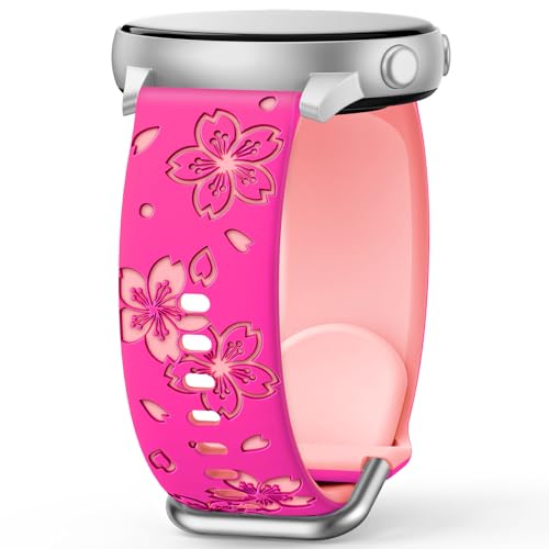 AMSKY Zweifarbig Floral Silikon Armband Kompatibel mit Samsung Galaxy Watch 7 6 5 4 Active 2 40mm 44mm, Watch 6 4 Classic 43mm 47mm 42mm 46mm, 5 Pro 45mm, 20mm Blumen Muster Graviert Armband für Damen AMSKY Zweifarbig Floral Silikon Armband Kompatibel mit Samsung Galaxy Watch 7 6 5 4 Active 2 40mm 44mm, Watch 6 4 Classic 43mm 47mm 42mm 46mm, 5 Pro 45mm, 20mm Blumen Muster Graviert Armband für Damen von AMSKY