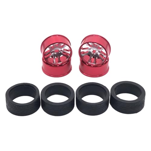 AMSLSIU 4 paket/los Felge Reifen Modifikation Teile Kompatibel Mit 1/28 Wltoys K969 Metall RC Auto Upgrade Teile RC Felge, Rot AMSLSIU 4 paket/los Felge Reifen Modifikation Teile Kompatibel Mit 1/28 Wltoys K969 Metall RC Auto Upgrade Teile RC Felge, Rot von AMSLSIU