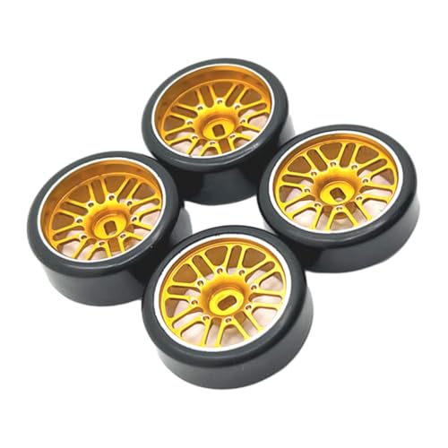 AMSLSIU 4 stück 27mm Drift Reifen Reifen Metall Felge Für 1/28 Wltoys K969 K979 K989 1/28 RC Auto Ersatzteile metall Upgrade Zwei, Gold AMSLSIU 4 stück 27mm Drift Reifen Reifen Metall Felge Für 1/28 Wltoys K969 K979 K989 1/28 RC Auto Ersatzteile metall Upgrade Zwei, Gold von AMSLSIU