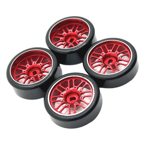 AMSLSIU 4 stück 27mm Drift Reifen Reifen Metall Felge Für 1/28 Wltoys K969 K979 K989 1/28 RC Auto Ersatzteile metall Upgrade Zwei, Rot AMSLSIU 4 stück 27mm Drift Reifen Reifen Metall Felge Für 1/28 Wltoys K969 K979 K989 1/28 RC Auto Ersatzteile metall Upgrade Zwei, Rot von AMSLSIU