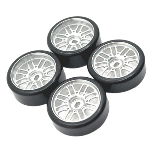 AMSLSIU 4 stück 27mm Drift Reifen Reifen Metall Felge Für 1/28 Wltoys K969 K979 K989 1/28 RC Auto Ersatzteile metall Upgrade Zwei, Silber AMSLSIU 4 stück 27mm Drift Reifen Reifen Metall Felge Für 1/28 Wltoys K969 K979 K989 1/28 RC Auto Ersatzteile metall Upgrade Zwei, Silber von AMSLSIU