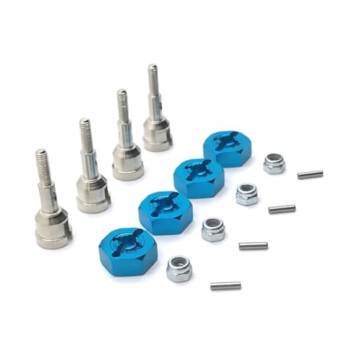AMSLSIU 4 stücke 1/18 Aluminium Legierung Rad Achse Für A949 Auf Straße Fahrzeuge Verstärkt RC Auto Zubehör Ersatz Teile RC upgrade Teil, Blau AMSLSIU 4 stücke 1/18 Aluminium Legierung Rad Achse Für A949 Auf Straße Fahrzeuge Verstärkt RC Auto Zubehör Ersatz Teile RC upgrade Teil, Blau von AMSLSIU