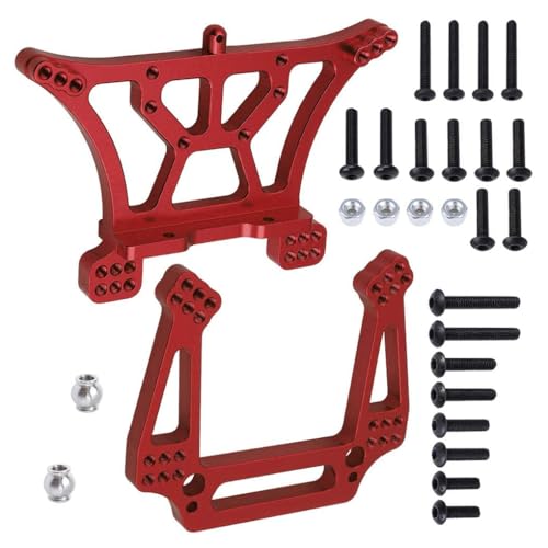 AMSLSIU Aluminiumlegierung 1/10 Vorne Hinten Stoßdämpferbrücke Für SLASH 2WD Short Course 2 stücke RC Auto Zubehör Ersatzteile, Rot AMSLSIU Aluminiumlegierung 1/10 Vorne Hinten Stoßdämpferbrücke Für SLASH 2WD Short Course 2 stücke RC Auto Zubehör Ersatzteile, Rot von AMSLSIU
