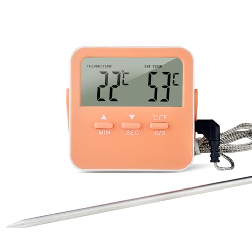 AMSLSIU Grillthermometer 0 250 ℃ 0,1 ℃ Digitales Picknick Grillen von Lebensmitteln Temperaturmesser 304 Edelstahl Fleischalarmanzeige für den Außenbereich AMSLSIU Grillthermometer 0 250 ℃ 0,1 ℃ Digitales Picknick Grillen von Lebensmitteln Temperaturmesser 304 Edelstahl Fleischalarmanzeige für den Außenbereich von AMSLSIU