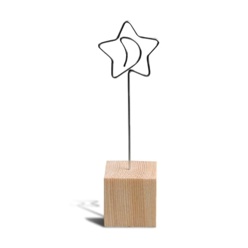 AMSLSIU Tischkartenhalter Schreibtisch Notizen Bild Clip Ständer Hochzeitstisch Esszimmer Restaurants Mittelstücke Dekorationen, Stern AMSLSIU Tischkartenhalter Schreibtisch Notizen Bild Clip Ständer Hochzeitstisch Esszimmer Restaurants Mittelstücke Dekorationen, Stern von AMSLSIU