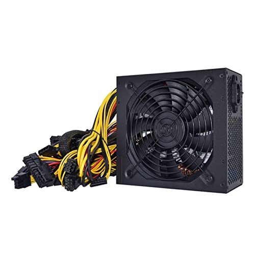 AMSOH 2400 W Mining-Netzteil 8 GPU für ETH Bitcoin Ethereum Miner mit automatischer Temperaturregelung Lüfter PSU, auffällige Grafikkartenlinie AMSOH 2400 W Mining-Netzteil 8 GPU für ETH Bitcoin Ethereum Miner mit automatischer Temperaturregelung Lüfter PSU, auffällige Grafikkartenlinie von AMSOH